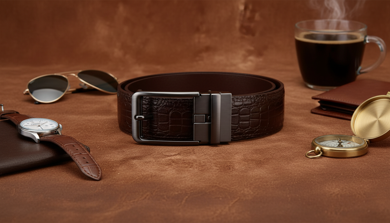 Everyday Men’s 1.3-Inch Genuine Leather Pin Buckle Belt