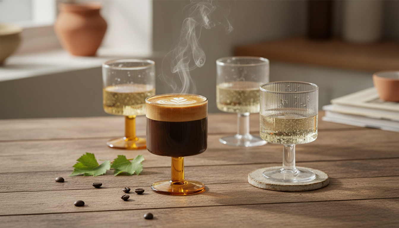 One Glass Cup for Hot Coffee, Chilled Wine & Bubbly