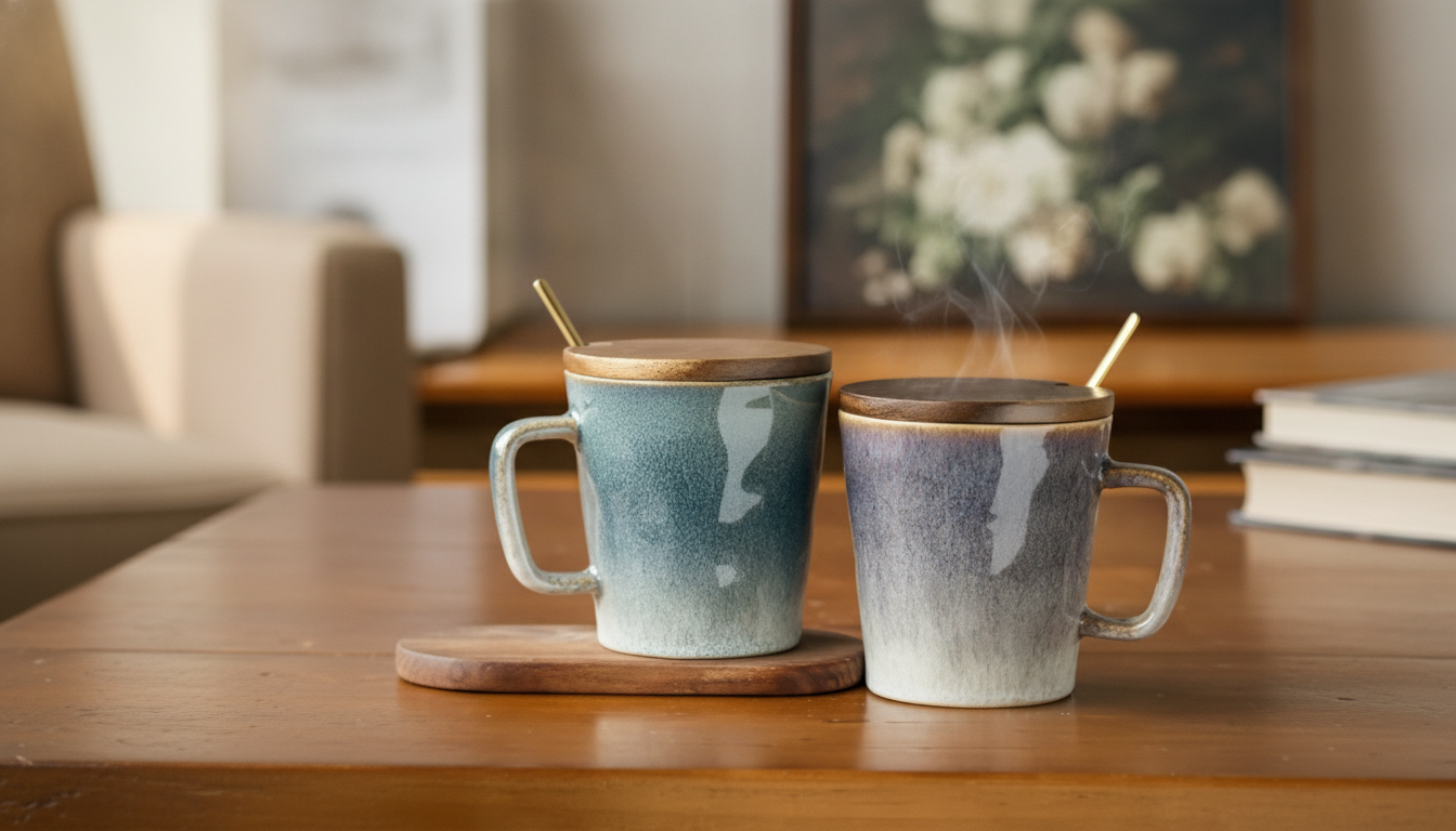 Vintage Porcelain Coffee & Tea Cups Set (2pcs)